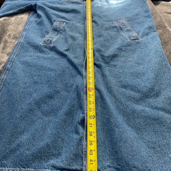 Vintage Essentials by D.S.I Mens collection Full length rugged denim duster coat - Picture 9 of 9